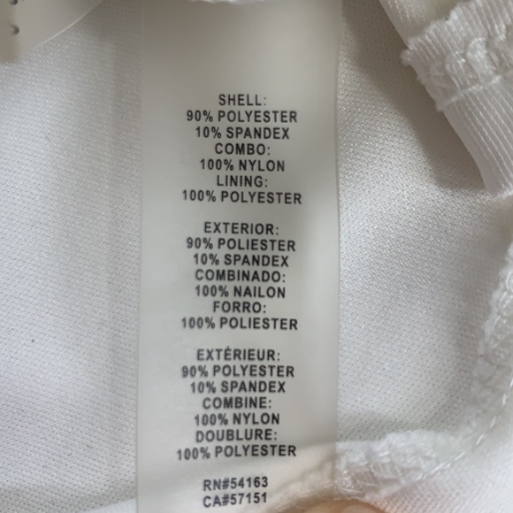 Guess Sheath Dress, Lace Edged, Faux Wrap, Body Con - White/Black, Size 10 - Picture 7 of 9